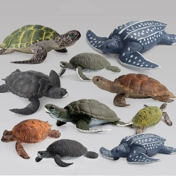 

Mini Cute Anime DIY Simulation PVC Sea Turtle Action Figures Collectible Model sand table model Animal Education Toys Gift