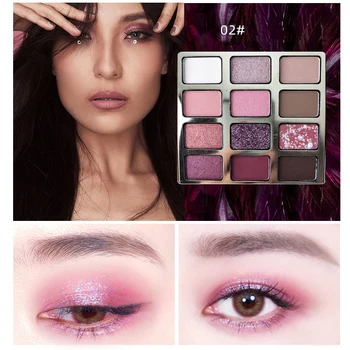 

12 Colors Colorfast Shimmer Matte Smudge-proof Eyeshadow Long Lasting Eye Shadow Powder Palette