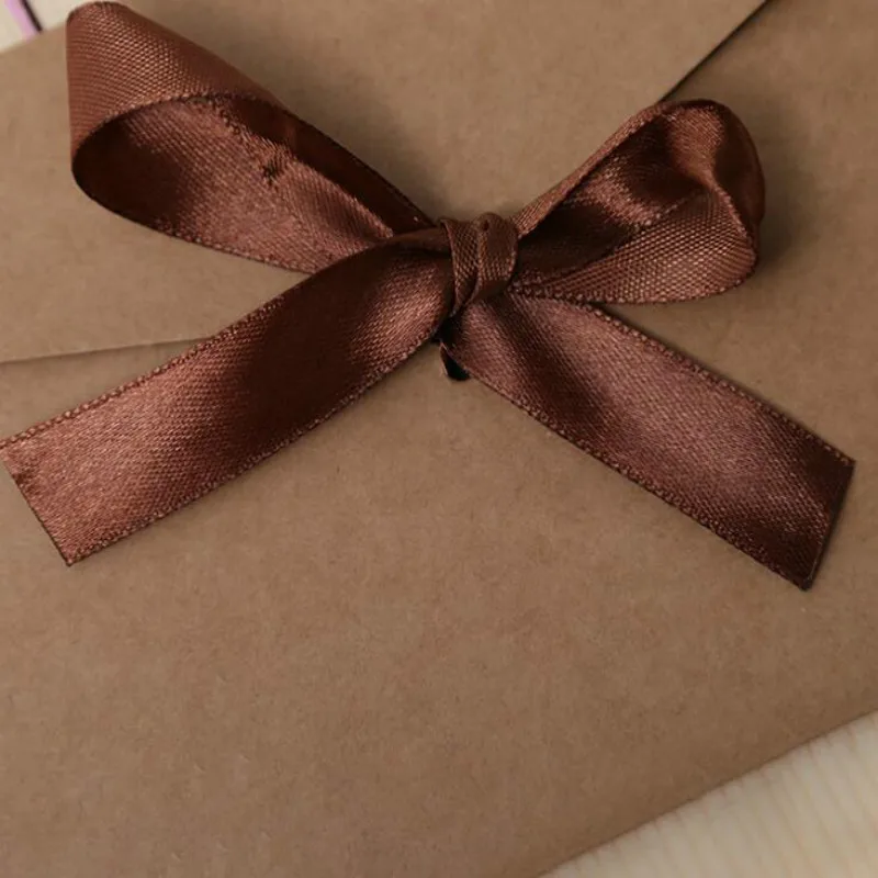 10pcs/lot Blank Paper Envelope With Ribbon 6 Color to be Choose Gift Envelopes 19110901