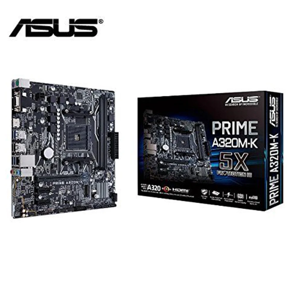 Материнская плата ASUS prime a320M-K AMD Ryzen AM4 DDR4 HDMI VGA M.2 USB 3,1 Micro-ATX a320 материнская плата 2011