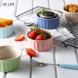 JO LIFE керамическая посуда для выпечки суфле чаша Jelly желе простой противни для запекания десертная чаша
