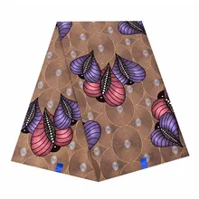 6 ярдов Африканский хлопок Принт настоящий воск ткань для одежды обувь сумка высокое качество Анкара настоящая нигерийская голландская восковая ткань