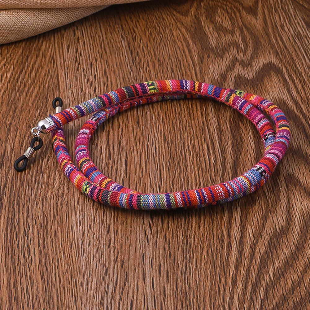 

Ethnic Style Handmade Woven Eyeglasses Chain Reading Glasses Rope Sunglasses Strap Cord Holder Neck Band Accessories