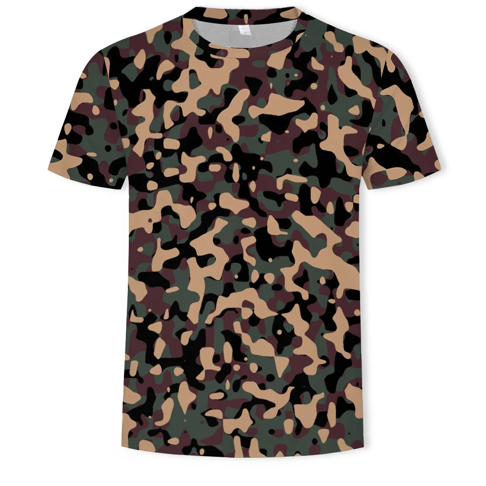 

Factory direct sales 3D men's t-shirt military camouflage printing casual t-shirt men's clothing Asian size XXS-6XL T-shirt men