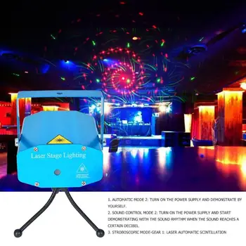 

Romantic LED Stage Light Starry Sky Night Pattern Pattern LED Stage Laser Projector Light Home Party Holiday Decor Flash Lamp