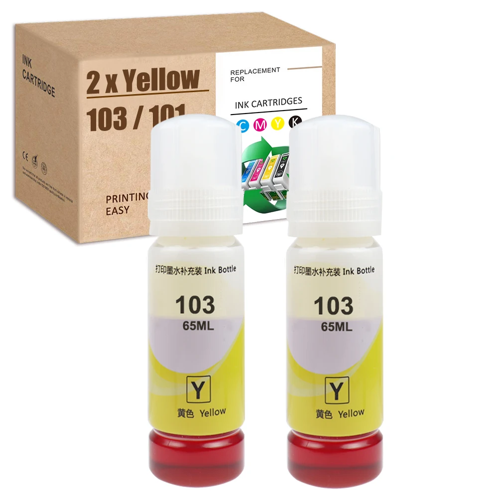 

HS Compatible For Epson 103Y 103 Yellow 101 / 103 for Epson L3101, L1110, L3100, L3150, L3160, L4150, L4160,L7160,L14150 Ink