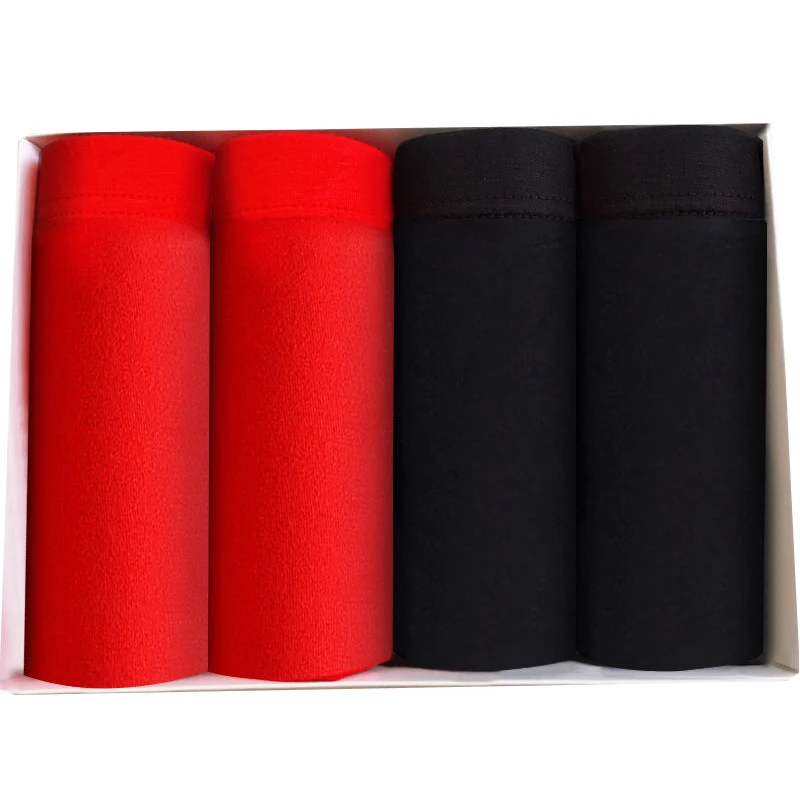 890, 4 шт./лот, 6XL, мужское нижнее белье, летние дышащие удобные боксеры, короткие Модальные трусы, большие размеры, боксеры 9N28 - Цвет: 2black2red