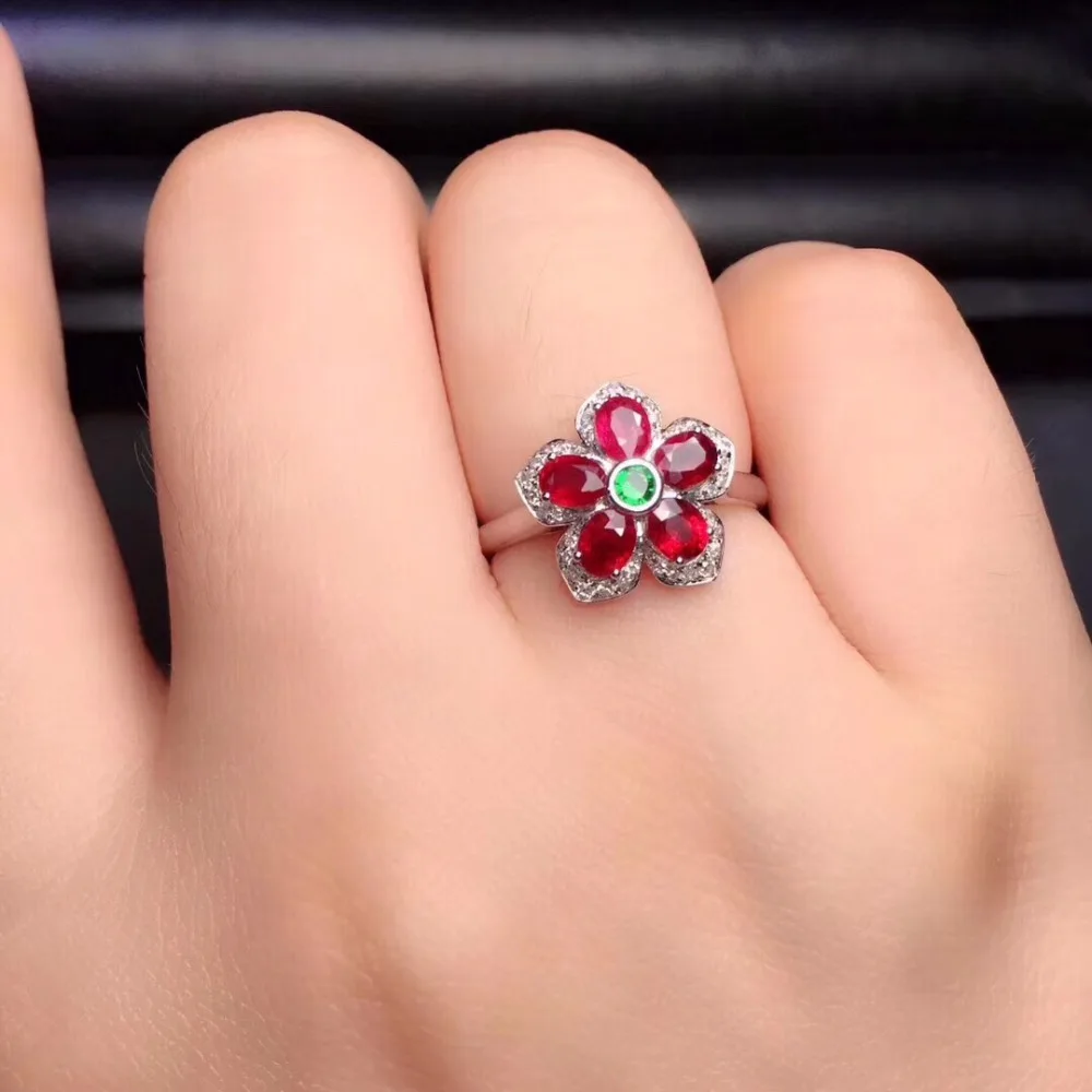 Ювелирные изделия из чистого 18 K Белый Золотой Настоящее с натуральным красным Рубином 1.5ct бриллианты ювелирные женские кольца для женщин тонкое кольцо