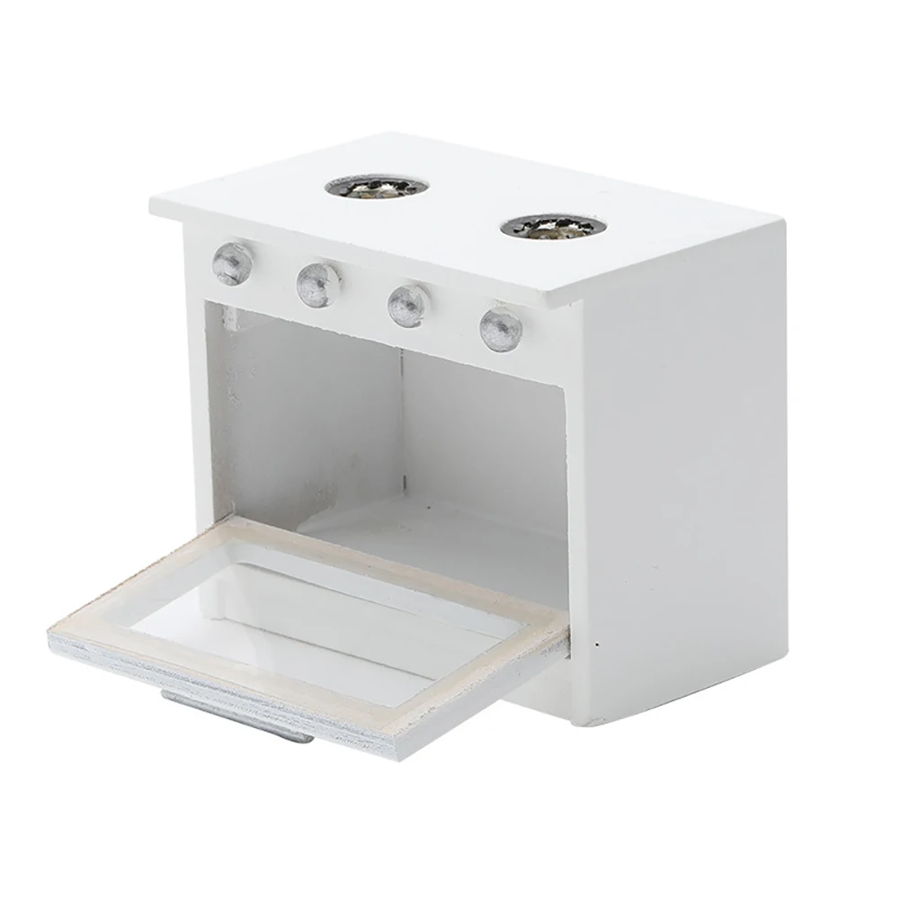 Dollhouse Furniture-Toys Miniature-Accessories Wooden Kitchen 1/12 Decoration Gas-Stove
