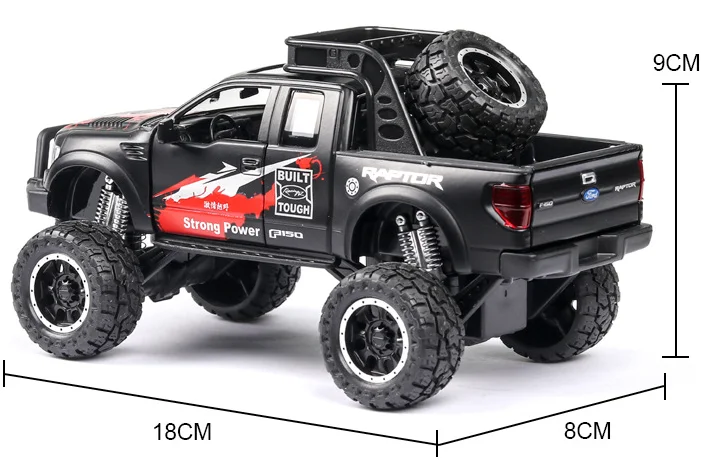 Новинка, 1:32, Ford Raptor F150, пикап, сплав, модель автомобиля, оттягивается, литая под давлением, Игрушечная машина, модель автомобиля, подарок, игрушки для детей на день рождения