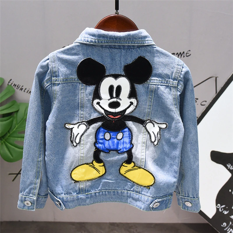 

Boy suit cartoon denim jacket + cartoon jeans + fashion T-shirt three-piece children's clothing spring and autumn boy clothes