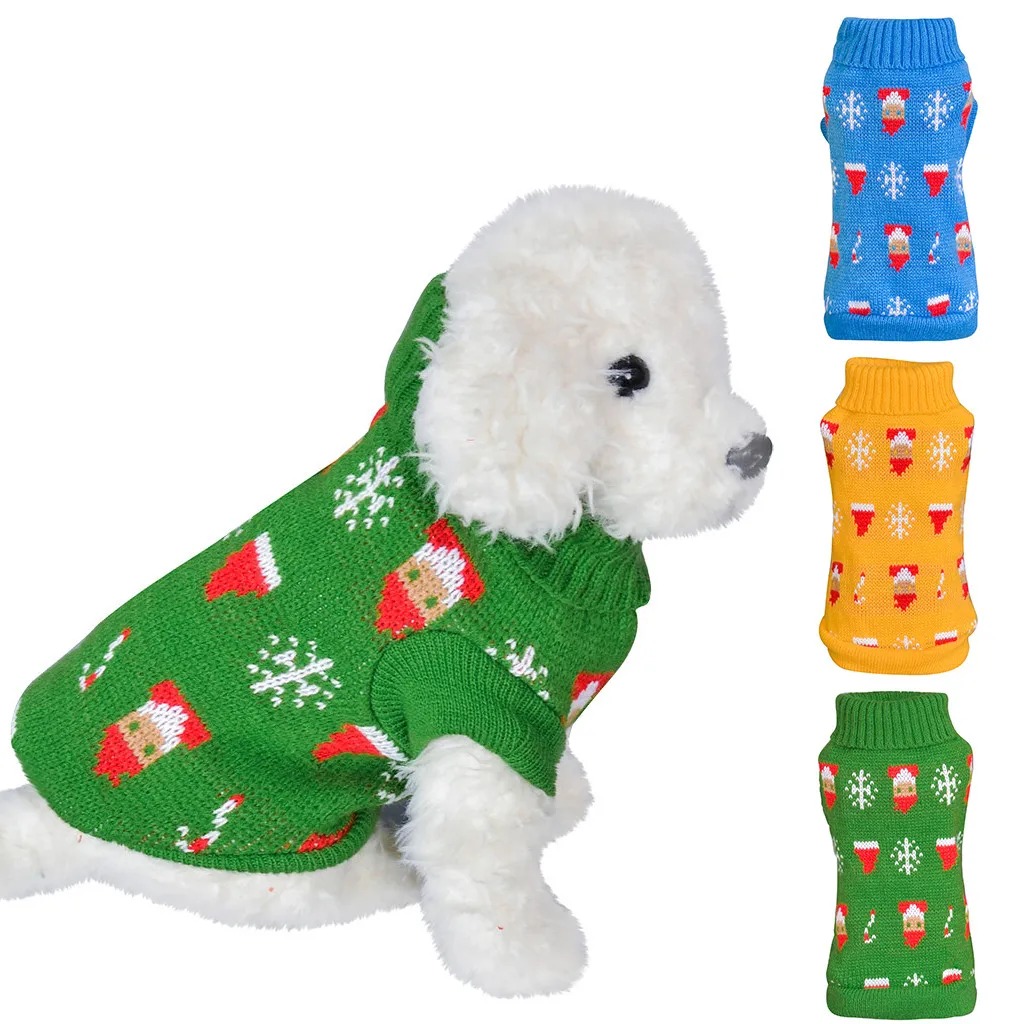 

Pet Dog Cat Winter Warm Turtleneck Christmas Sweater Costume Apparel For Small Large Large Dog Coat animale domestico#5