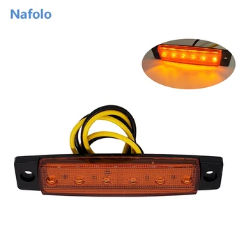 

12V 24V Car External Lights LED 6 LEDs Auto Car Bus Truck Side Marker Indicator Trailer Lamp Rear Side Marker Lights For Trucks