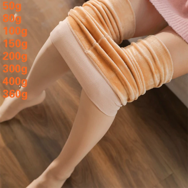 2020 Upgrade Women Sexy Pantyhose Bare Leg Autumn Winter Plush Thick Warmth  Stepping Foot Cheap Tights