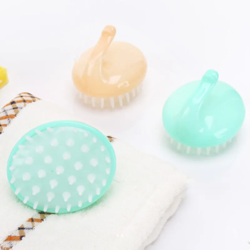 1PC Spa Massage Hair Brush Silicone Spa Shampoo Brush Shower Bath Comb Hairbrush Props Soft Styling Tool