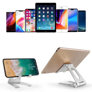 

(50 pcs/lot) Foldable Adjustable Alloy Desk Mobile Phone Holder Table metal stand 270-degree Rotation Aluminum