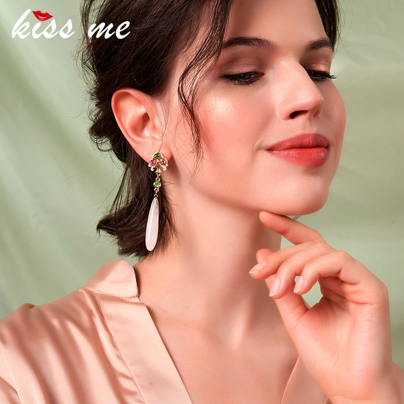 Kissme Eleven-type уникальный акриловый Эмаль Кристалл Капля Комплект сережек для женщин Подарки Специальный дизайн Висячие серьги новые аксессуары