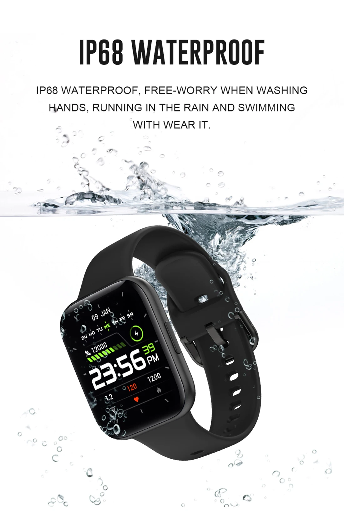 P8 SE Plus Smartwatch Waterproof Full Touch Fitness Tracker Smartwatch