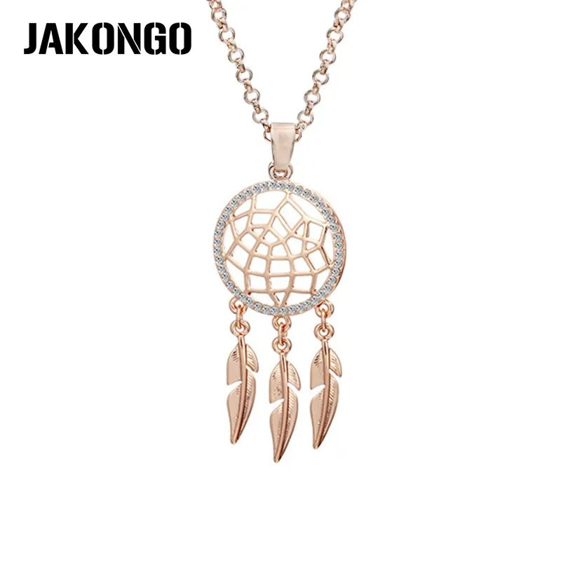 JAKONGO, 12 шт., Кристальное серебряное ожерелье "Ловец снов", кулоны, цепочка, ожерелье, женская мода, Рождественский подарок