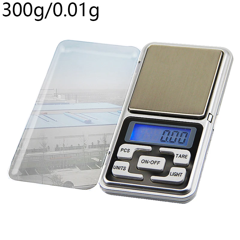 300g 0.01g Электронный мини ЖК-дисплей цифровые весы для драгоценных камней, выполненные из 100/200/300/500g 0,01/0,1 г Высокая точность Карманный с подсветкой ювелирные изделия Вес для Кухня - Цвет: 300g 0.01g