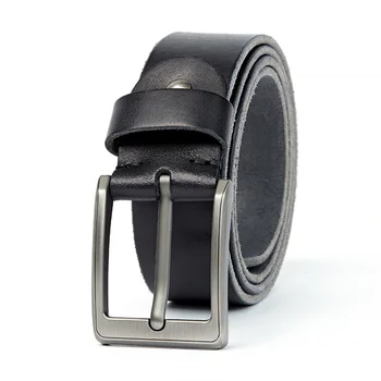 

Design Fashion Genuine Leather For Men High Quality Black Buckle Jeans Belt Cowskin Casual Belts Business Belt Cowboy waistband