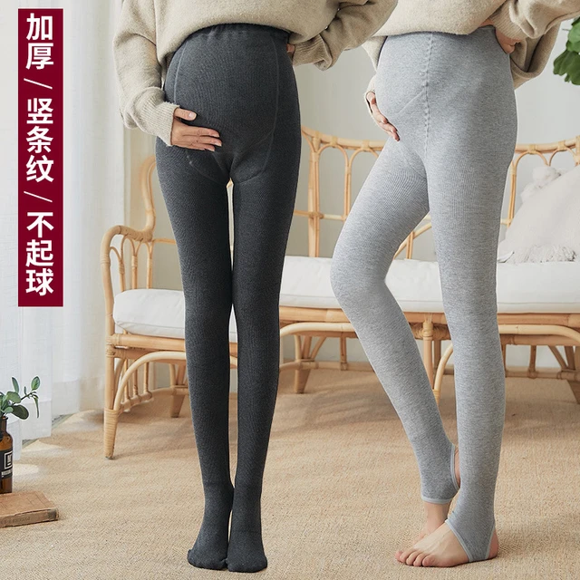 Collant de maternité épais et chaud, en velours, pour femme enceinte,  vêtement moulant et ajustable pour le ventre, collection automne et hiver -  AliExpress