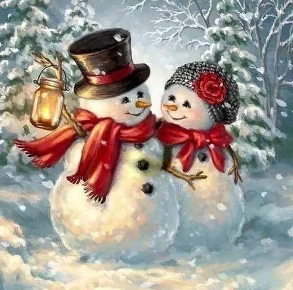 

Diamond Mosaic Snowman 5D DIY Diamond Painting Full Square Drill Picture Of Rhinestone Home decoration patnting art