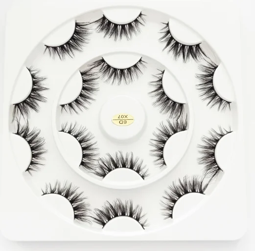 8 пар 3D ручной работы натуральные густые накладные ресницы для макияжа натуральные длинные ресницы для макияжа инструменты для наращивания - Цвет: 6D-X07