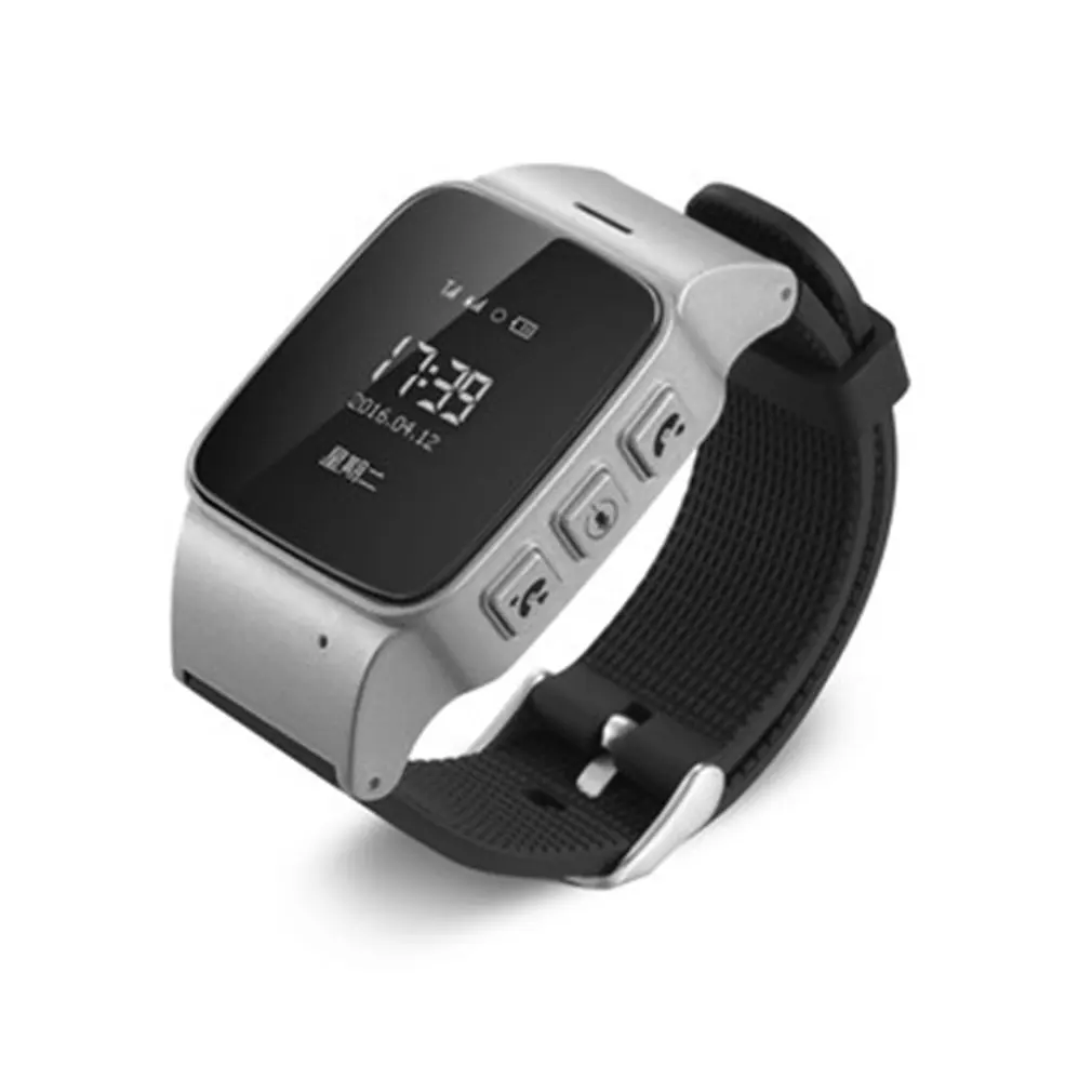 D99/D99+ пожилых gps Wifi трекер SOS спортивные наручные часы Безопасность анти-потеря локатор часы для IOS Android Смарт часы браслет - Цвет: 0.96inch gray