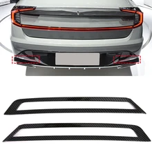 Автомобильный Стайлинг, углеродное волокно, цветная лампа заднего противотуманного фонаря, рамка, накладка, 2 шт для hyundai Sonata DN8
