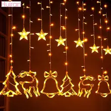 Светильник с изображением рождественской елки, лося, звезды, Рождественский Декор для дома, елки, рождественские украшения, Navidad, Рождественский Декор, счастливый год