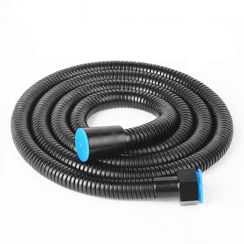 Black 59inch Shower Hose Bathroom Handheld Showerhead Hose  Bathroom Water Pipe Extension Replacement Part with Brass Coupler