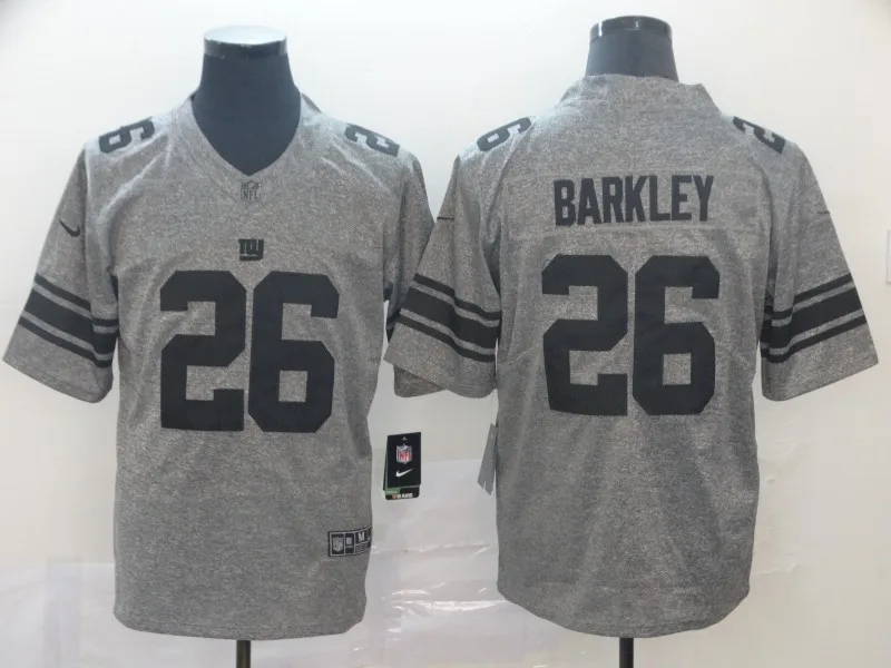 MEN Новинка года. Высококачественная Мужская майка Saquon Barkley White Rush Giants - Цвет: MEN