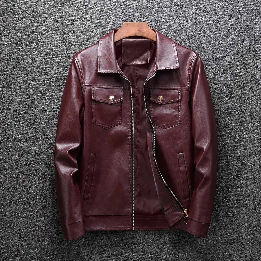 Новинка 2019 мужские джинсовые куртки мужское кожаное пальто с капюшоном для