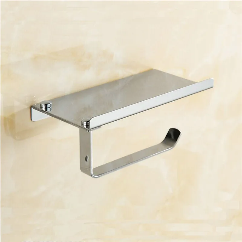 Рулонное полотенце из нержавеющей стали держатель для туалетной бумаги с полкой