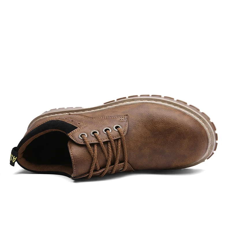 Vintage lace-up oxford leather shoes for men dance party wedding dress shoes genuine leather low-top martins boot outdoor sneakers (31)