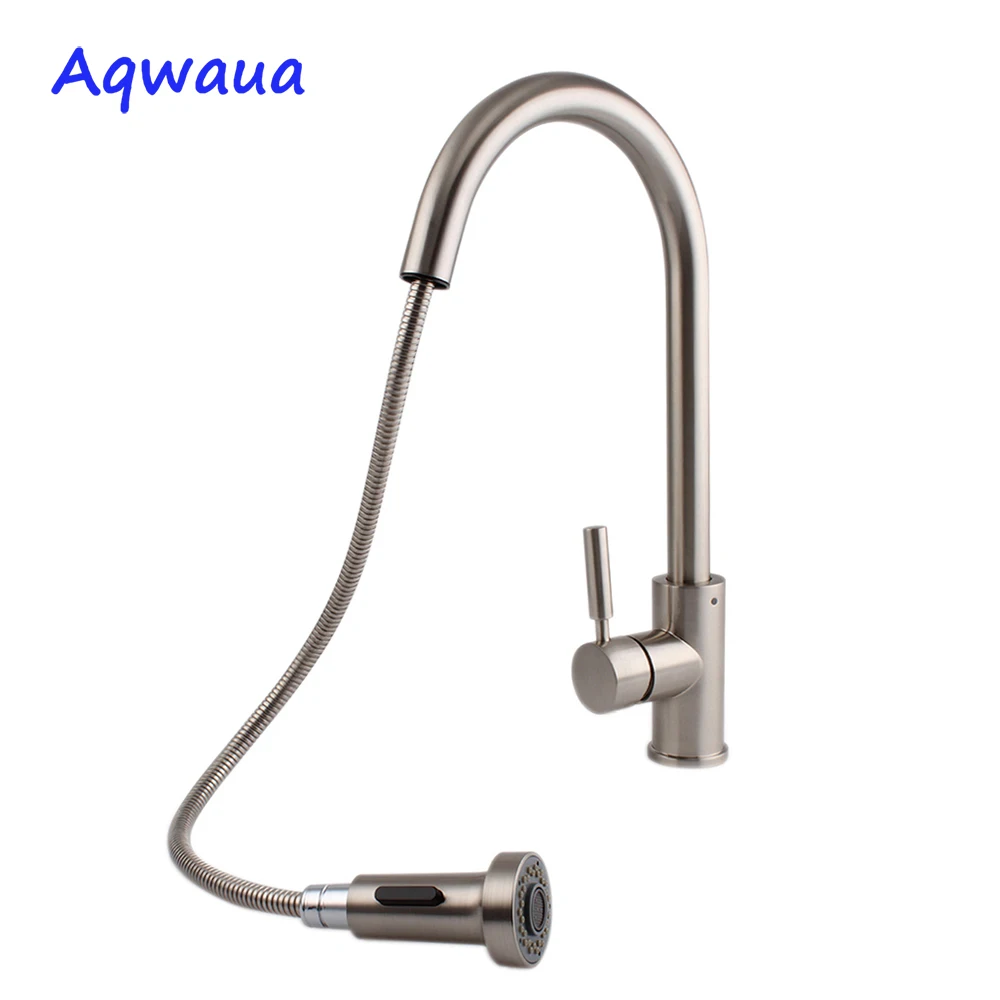 Aqwaua носик кухонного крана G1/2 соединитель две функции ABS выдвижной спрей для душа