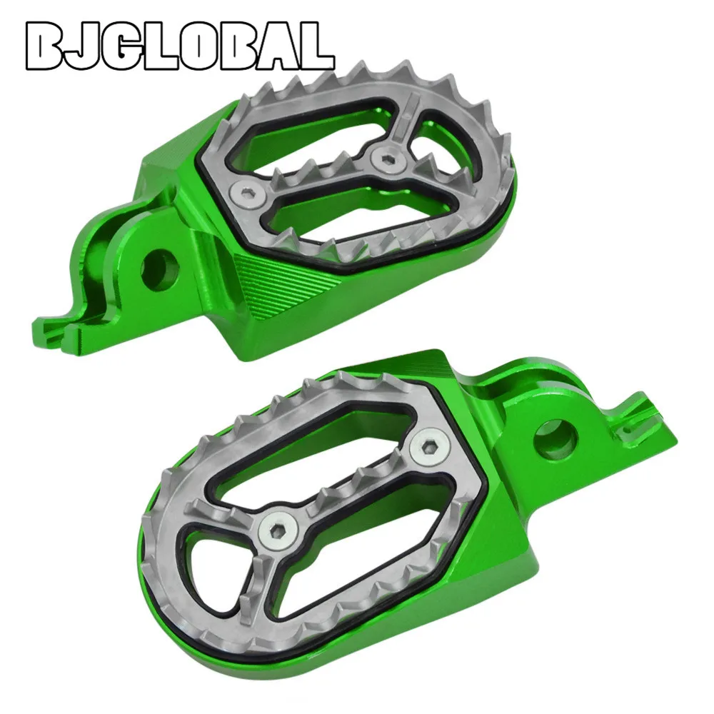 

CNC Foot Pegs Pedal Parts For Kawasaki 250 KX KX250 KX250F KX450F KLX450 SUZUKI RMZ250 250 RMZ Pit Dirt Bike Motocross Footrests
