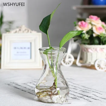 

Hyacinth plastic imitation glass transparent vase hydroponic bottle living room bedside anti-fall crystal ornaments flower