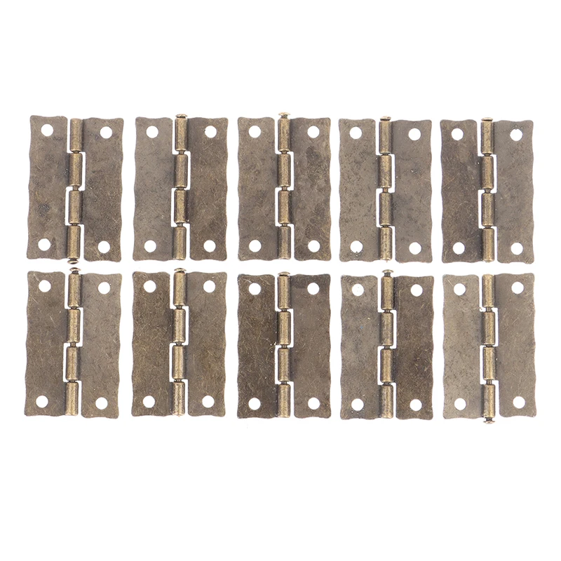 10 x Bronze Hinges Cabinet Door Drawer Decor Vintage Hinge 36*23mm