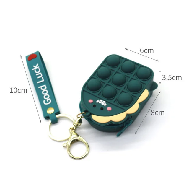 Fashion Unicorn Fidget Toys Bag Push Pop Bubbles Kawaii Wallet Bag Coin Purse Silicone Antistress Figet Sensory Toy For Girls 17