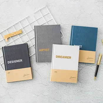 

Dreamer A5 Hardcover Notebooks and Journals Simple Creative Student Diary Blank Lined Grid Planner Notebook Bullet Journal