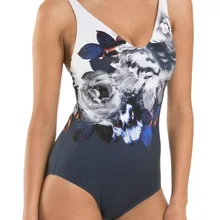 Dugujunyi2019 популярный сексуальный бюстгальтер для девушек, женщин, женщин, сексуальный цветочный v-образный вырез, Цельный купальник, модный без рукавов, пуш-ап, мягкий B