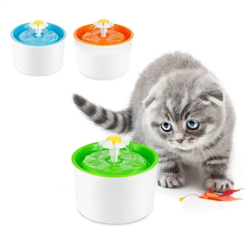 

Pet Automatic Feeder Flower Cat Dog Electric Fountain +Filter Dogs Cats Pets Bowl Drinking Water Feeder EU/US Plug