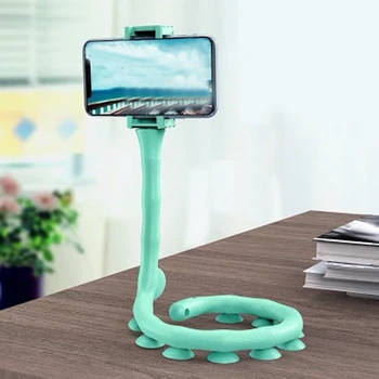 

1pc Worm Flexible Phone Suction Cup Stand for Home Wall Desktop Cute Caterpillar Lazy Bracket Mobile Phone Holder Space Saving