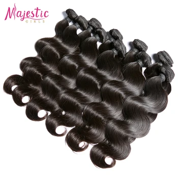 

Wholesale Hair Extension Human Hair Bundles Body Wave Bundles Brazilian Hair Body Wave Hair Weave 30 in Bundles Majestic Girl