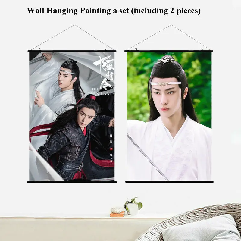 Boyfriend wang yibo несимметричная настенная прокрутка картина 40 см x 60 Женская живопись