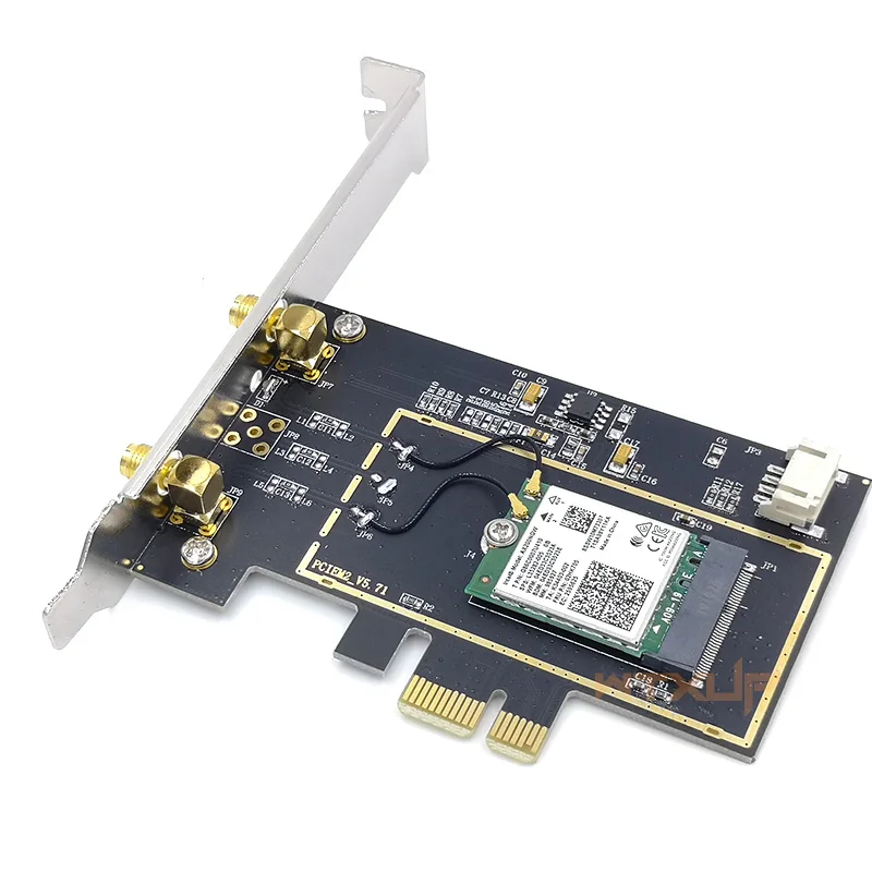 NGFF M2 беспроводная карта для PCI-E pcie Настольный преобразователь Bluetooth адаптер с 2 AC антенна для Intel AX200 9260AC 8265NGW