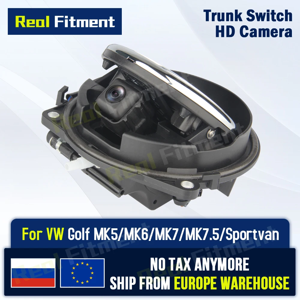 

Камера заднего вида HD Golf 6 Golf 7 B6 B7 B8 с логотипом, камера заднего вида с ручкой багажника для VW Polo Passat T-Roc