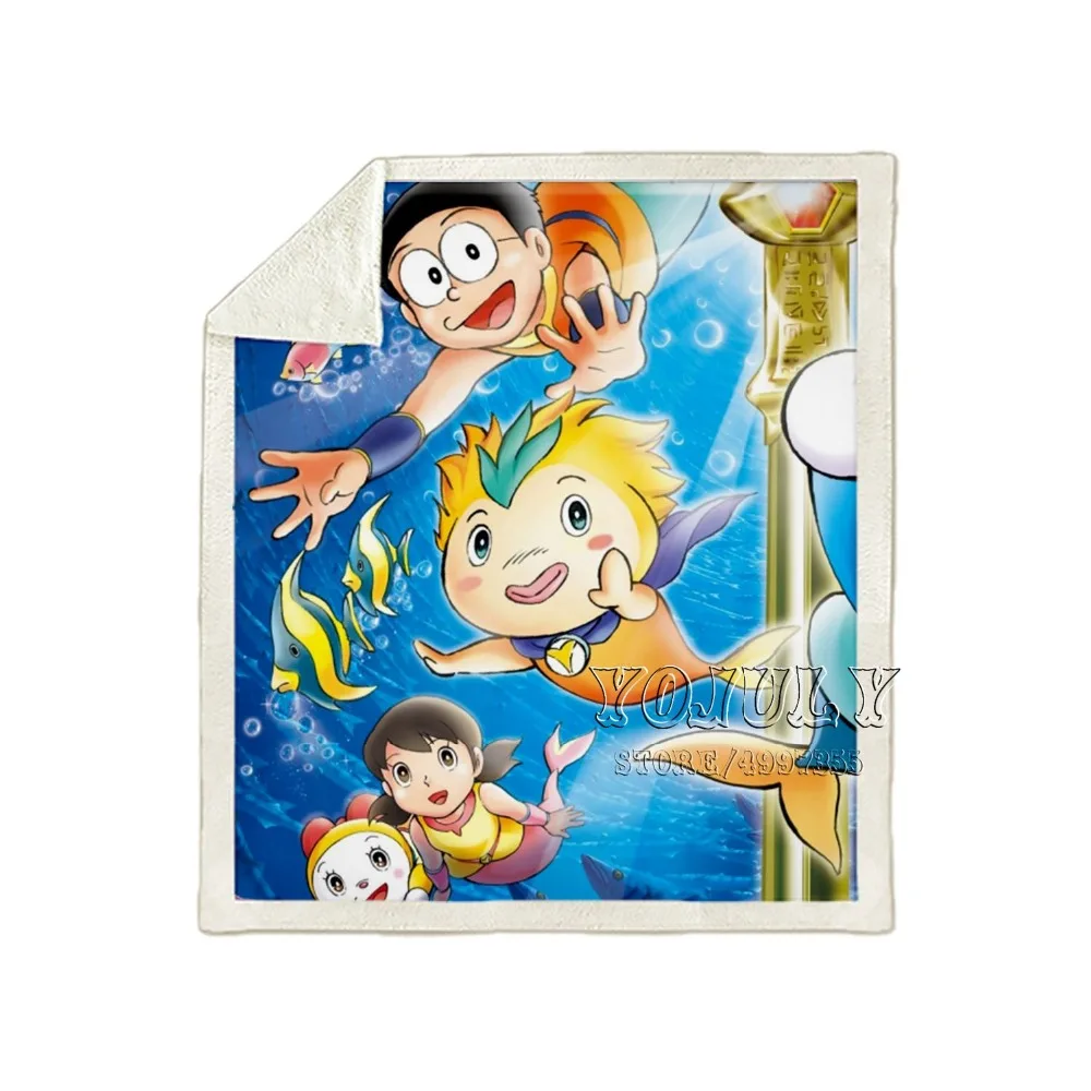 YOJULY bule Doraemon Аниме Стиль Дети взрослый 3D печатное одеяло диван одеяло покрывало путешествия постельные принадлежности модный фирменный магазин-аутлет K05